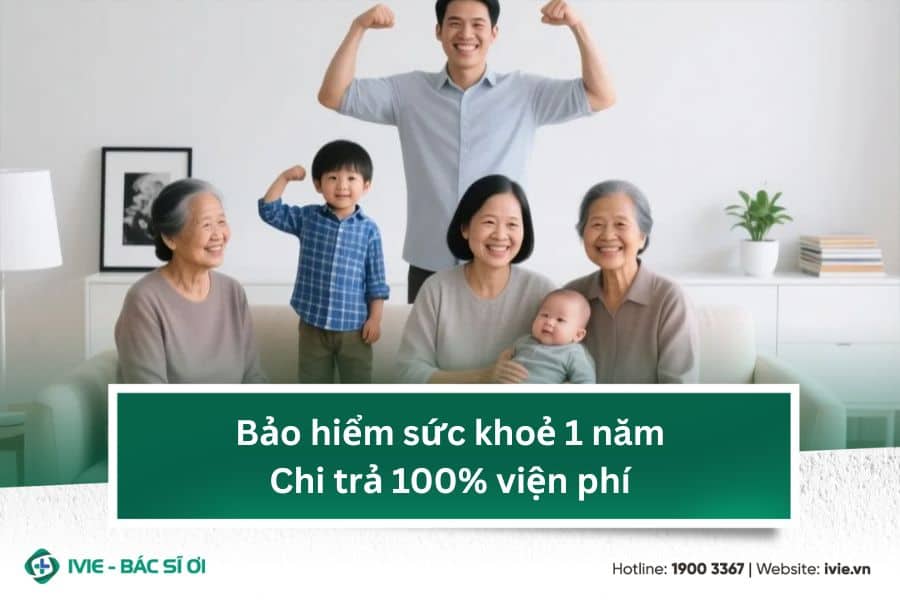 Bảo hiểm sức khoẻ 1 năm: Chi trả 100% viện phí