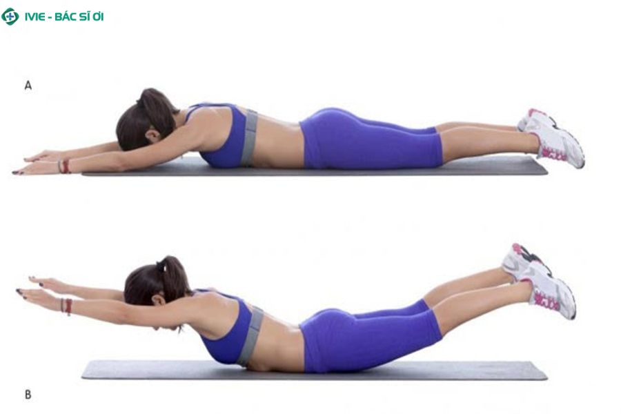 Tư thế siêu nhân giúp kích hoạt toàn diện nhóm cơ giữ thẳng cột sống