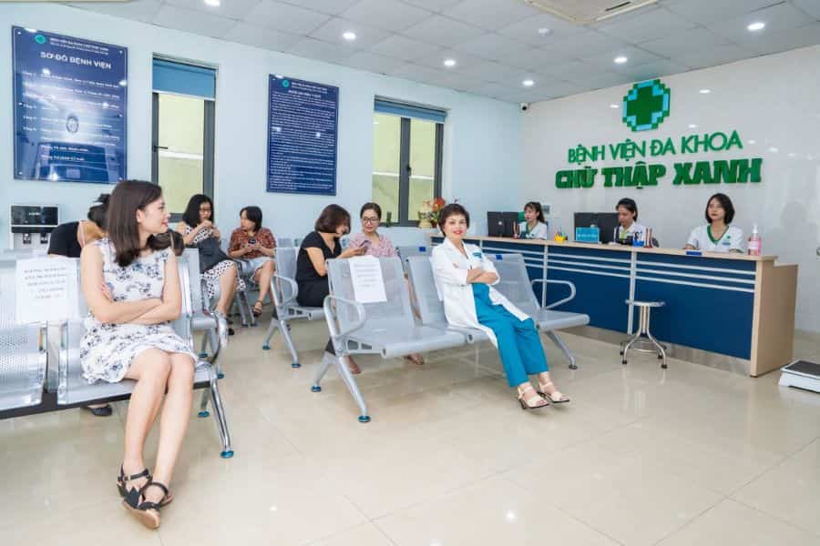 Bệnh viện Đa khoa Chữ Thập Xanh là địa chỉ thăm khám quen thuộc của người dân khu vực Mỹ Đình
