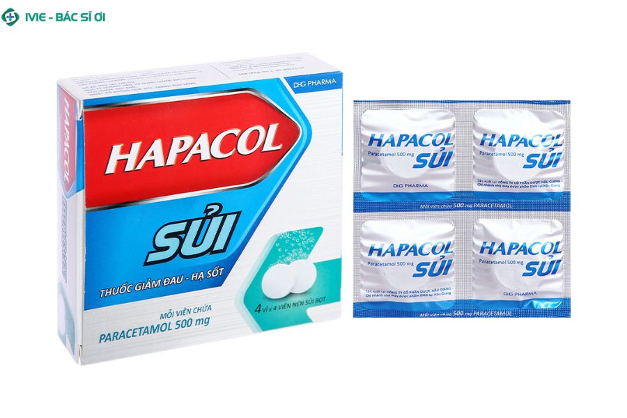 Hapacol Sủi vị cam dễ uống, bổ sung Vitamin C giúp hạ sốt và phục hồi thể trạng nhanh hơn