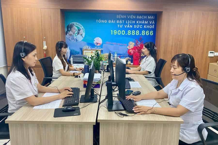 Quy trình gọi hotline 1900.888.866 đặt lịch khám bệnh viện Bạch Mai