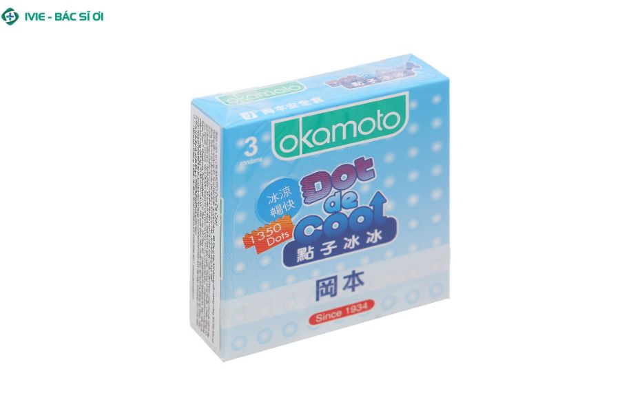Bao cao su Okamoto Dot De Cool mát lạnh tăng cảm giác