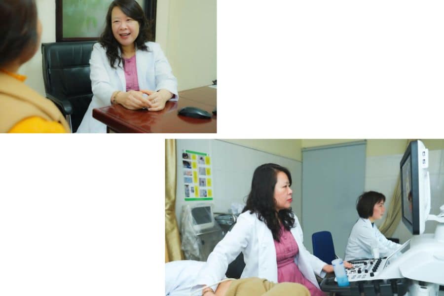 Bác sĩ Viện Tim mạch - Bệnh viện Bạch Mai thực hiện siêu âm tim qua thành ngực bằng hệ thống máy móc hiện đại