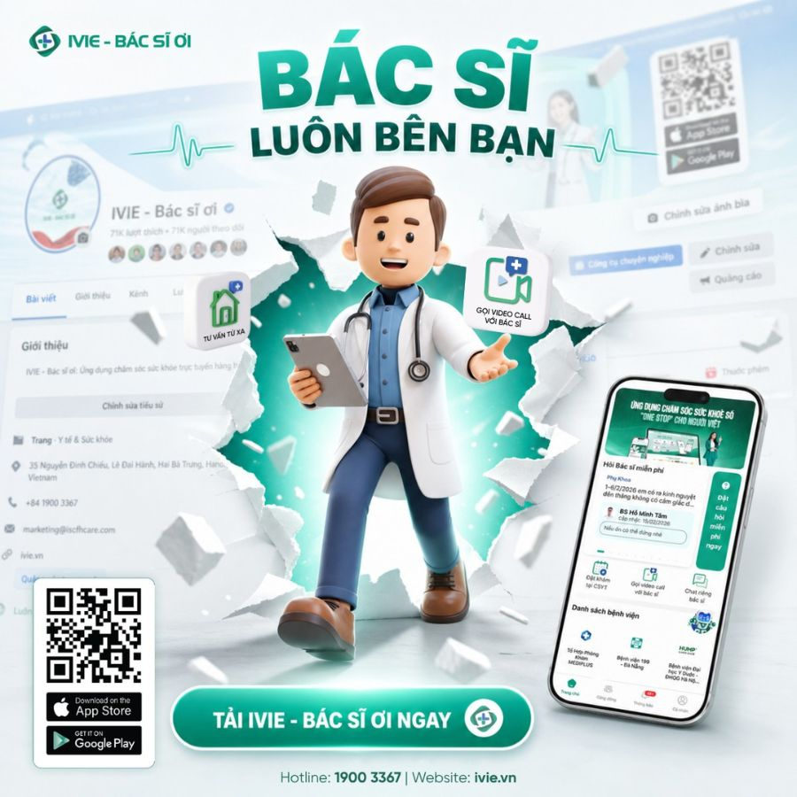 Thông qua IVIE - Bác sĩ ơi, bạn có thể dễ dàng kết nối và nhận tư vấn trực tuyến từ các chuyên gia sản phụ khoa, nam khoa đầu ngành một cách kín đáo