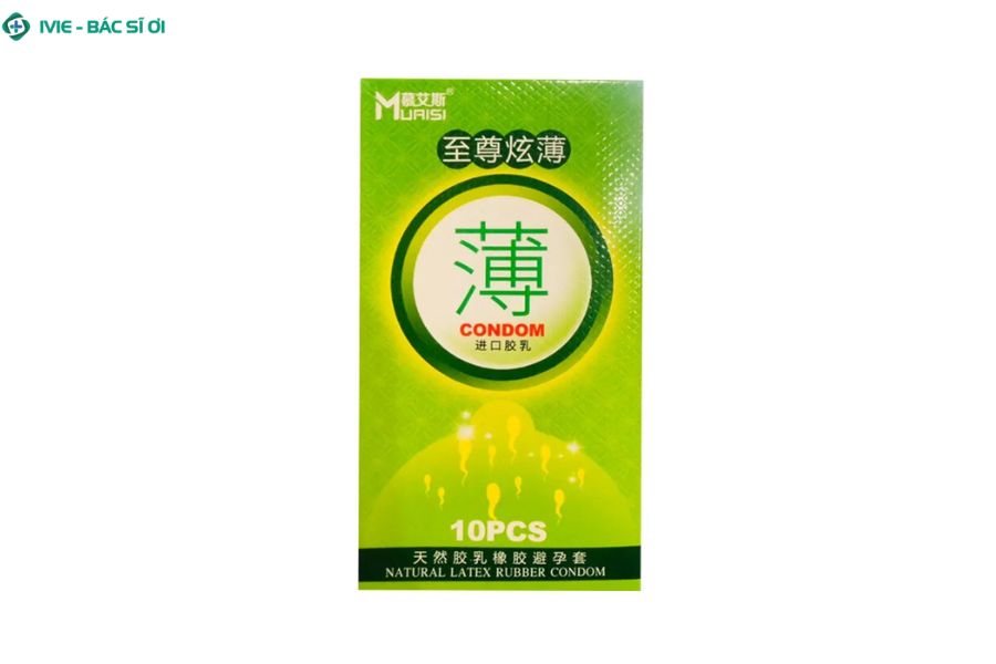 Muaisi xanh lá siêu mỏng hương dâu dễ chịu