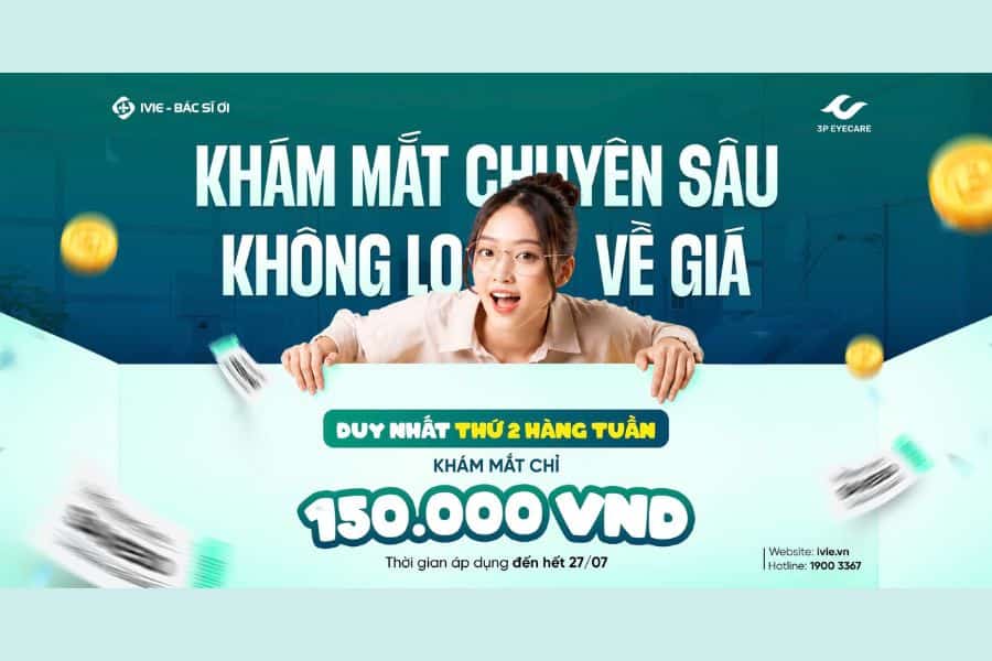 Đặt lịch khám mắt 3P Eyecare qua IVIE - Bác sĩ ơi