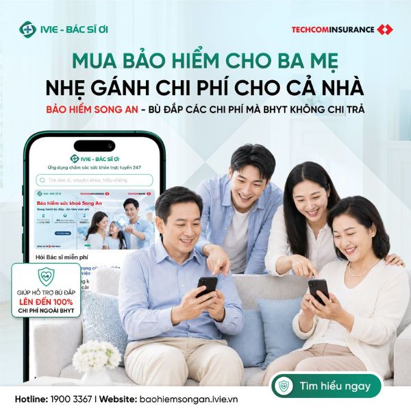 Bảo hiểm Song An trên ứng dụng IVIE giúp bù đắp 100% khoảng trống viện phí BHYT với thao tác số hóa tiện lợi