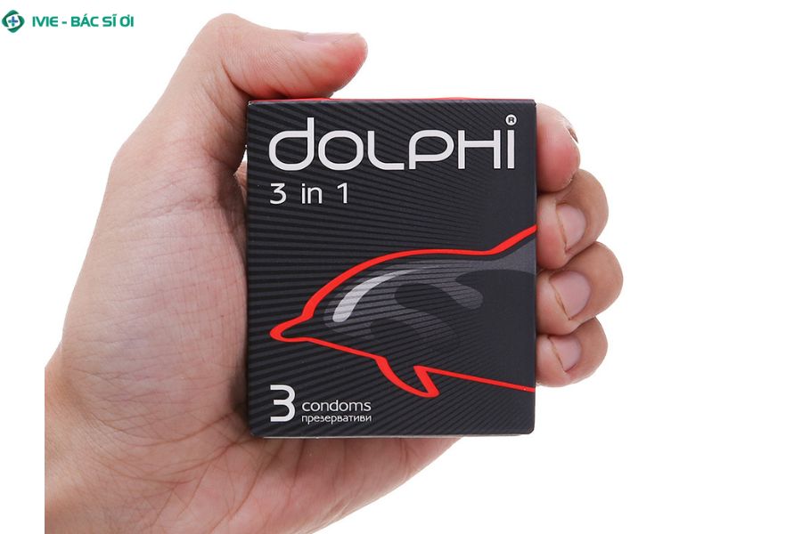 Bao cao su Dolphi 3 in 1 siêu mỏng tăng cảm giác