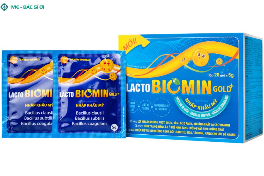 Cốm vi sinh Lacto Biomin Gold HdPharma giúp bé ăn ngon, hấp thu tốt