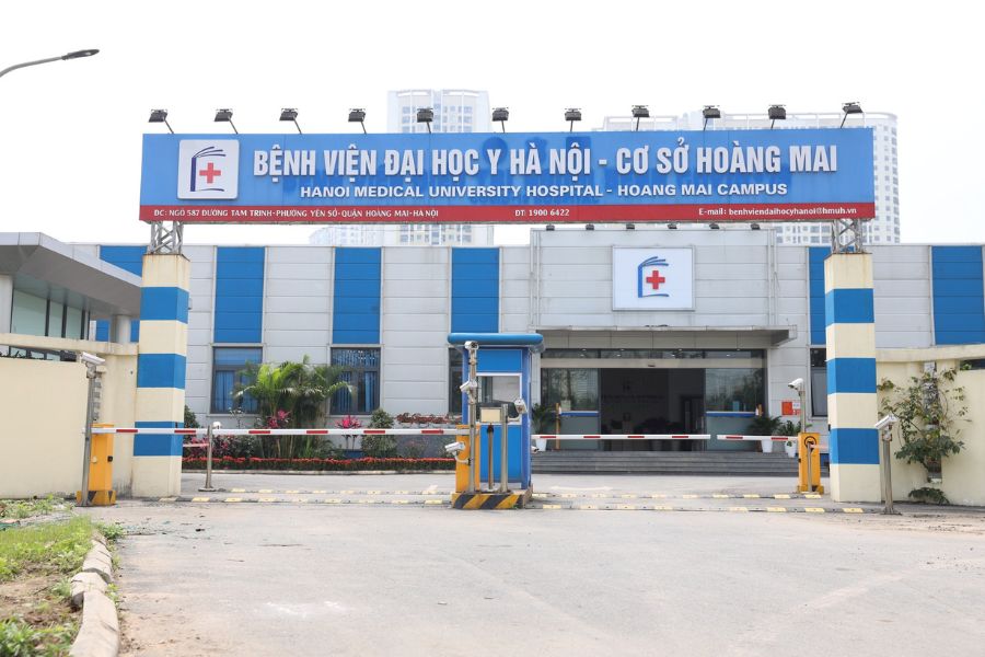 Khuôn viên hiện đại, thông thoáng tại cơ sở Hoàng Mai giúp giảm áp lực quá tải cho cơ sở chính