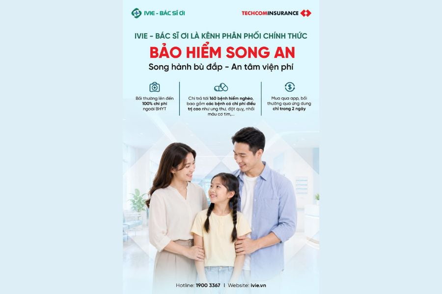 Bảo hiểm Song An đồng hành cùng BHYT Nhà nước giúp bù đắp tới 100% chi phí y tế phát sinh nằm ngoài phạm vi BHYT