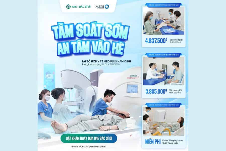 Ưu đãi khi đặt lịch khám tại Mediplus Nam Định giảm đến 60%