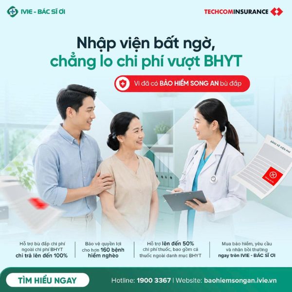 Bảo hiểm Song An (TCGIns) hỗ trợ bù đắp tới 100% chi phí y tế ngoài phạm vi BHYT, giúp gia đình an tâm trước mọi rủi ro viện phí