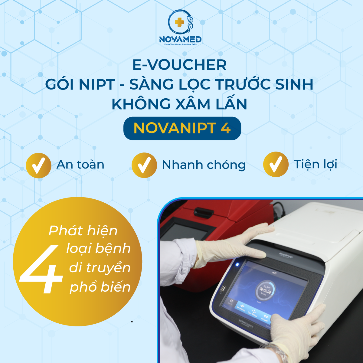 Gói NIPT - Sàng lọc trước sinh không xâm lấn - NovaNIPT 4
