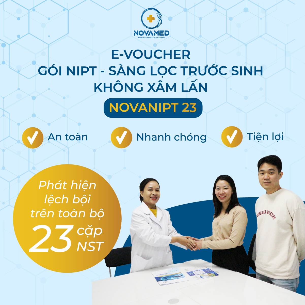 Gói NIPT - Sàng lọc trước sinh không xâm lấn - NovaNIPT 23