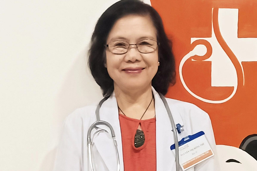 BSCKI Nguyễn Thị Hồng Thê là một trong những bác sĩ có kinh nghiệm chuyên sâu tại khoa Nhi