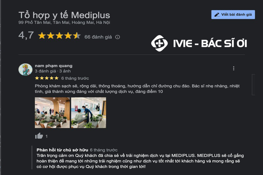 MEDIPLUS nhận được nhiều review, đánh giá tích cực từ khách hàng