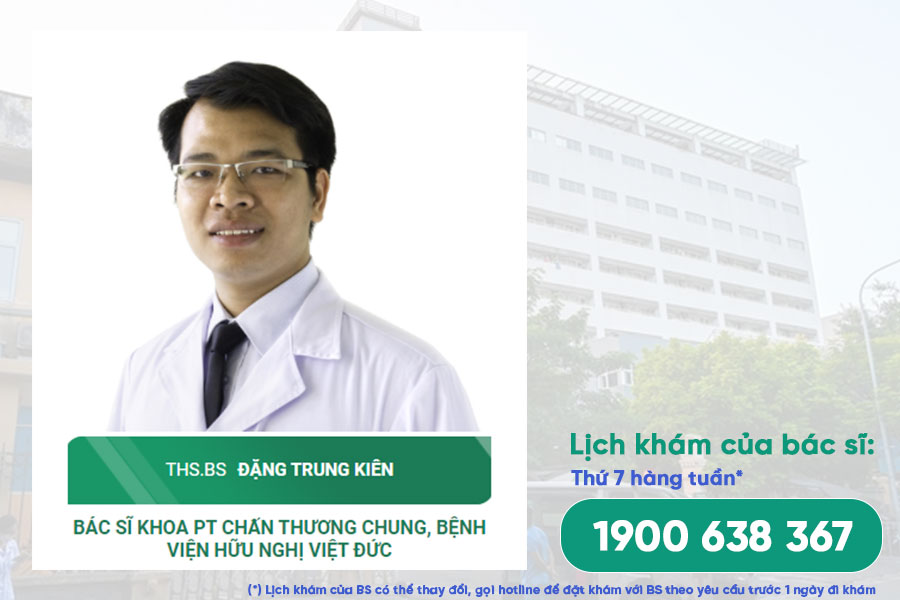 Bác sĩ Đặng Trung Kiên, Bác sĩ chấn thương chỉnh hình Bệnh viện Việt Đức