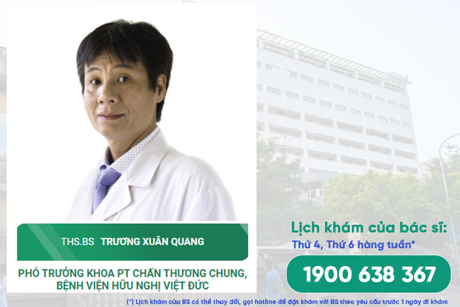 Bác sĩ Trương Xuân Quang, Bác sĩ chấn thương chỉnh hình Bệnh viện Việt Đức