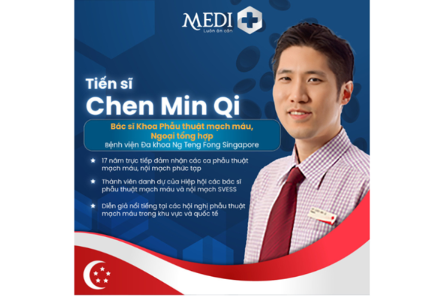 Tiến sĩ Chen Min Qi - Bác sĩ Khoa Phẫu thuật mạch máu, Ngoại tổng hợp từ Singapore