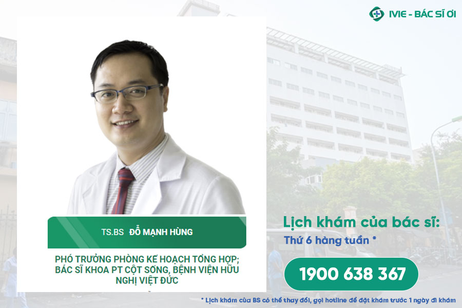Bác sĩ Đỗ Mạnh Hùng - Bác sĩ khoa cột sống Bệnh viện Việt Đức