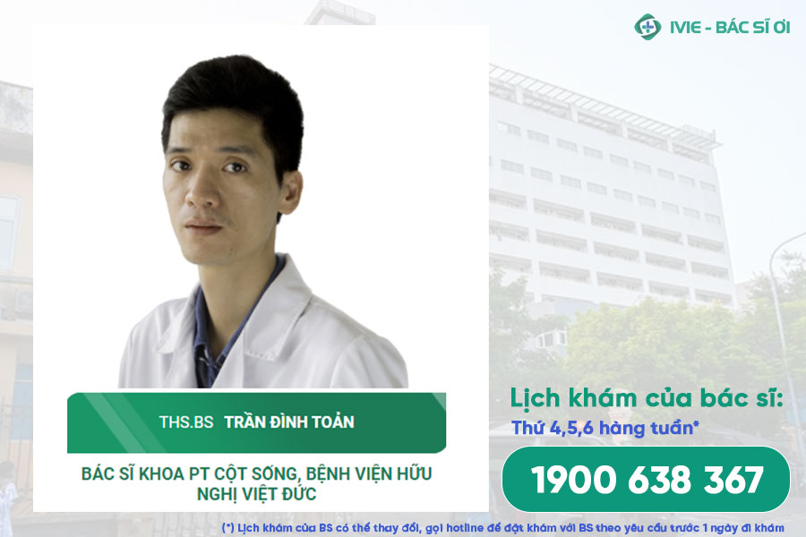 Bác sĩ Trần Đình Toản - Bác sĩ khoa cột sống Bệnh viện Việt Đức