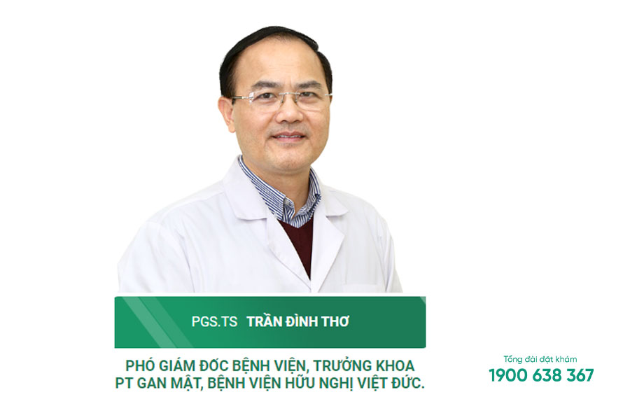 PGS. TS Trần Đình Thơ, Phó Giám đốc Bệnh viện Việt Đức và là Trưởng khoa PT Gan mật của Bệnh viện Việt Đức