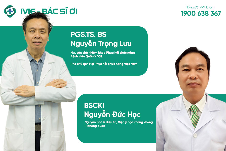 PGS.TS. BS Nguyễn Trọng Lưu và Bác sĩ vật lý trị liệu, phục hồi chức năng Nguyễn Đức Học