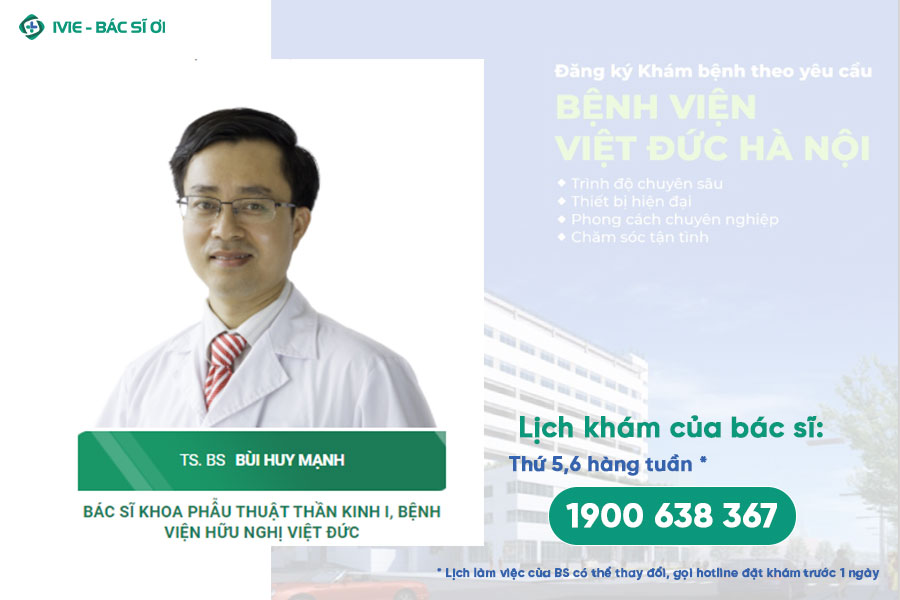 Bác sĩ Bùi Huy Mạnh, Khoa Thần kinh Bệnh viện Việt Đức