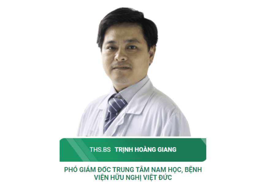 Bác sĩ Trịnh Hoàng Giang - Phó Giám đốc Trung tâm Nam học - BV Việt Đức