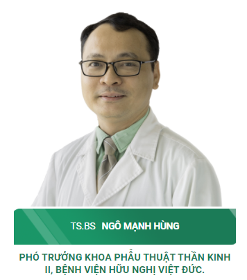TS. BS Ngô Mạnh Hùng - Phó trưởng khoa Phẫu Thuật Thần Kinh II