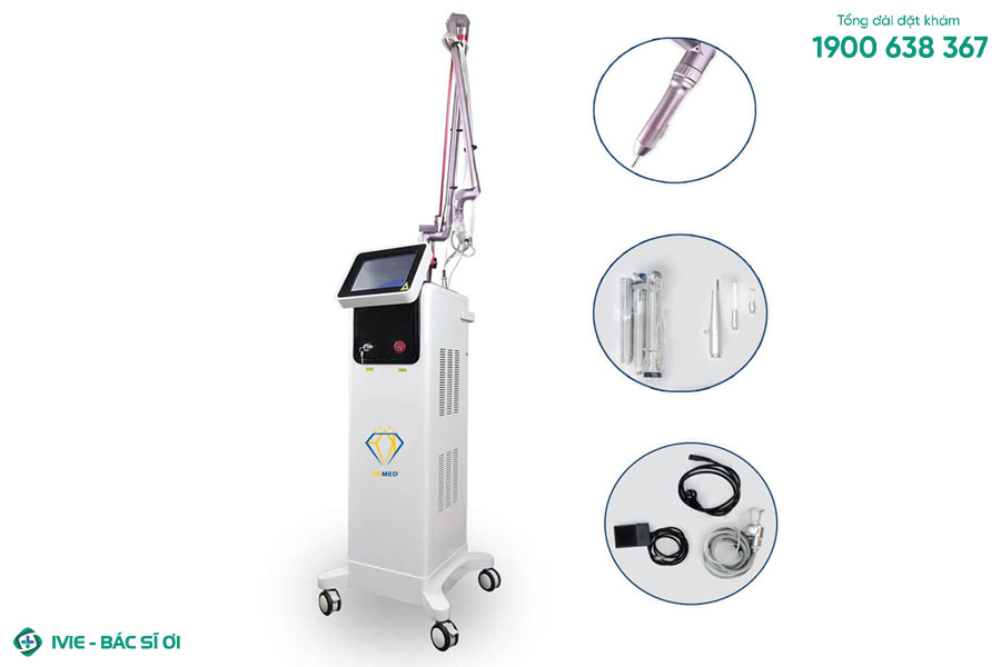 Máy laser CO2 fractional dùng trong điều trị mụn cóc ở tay