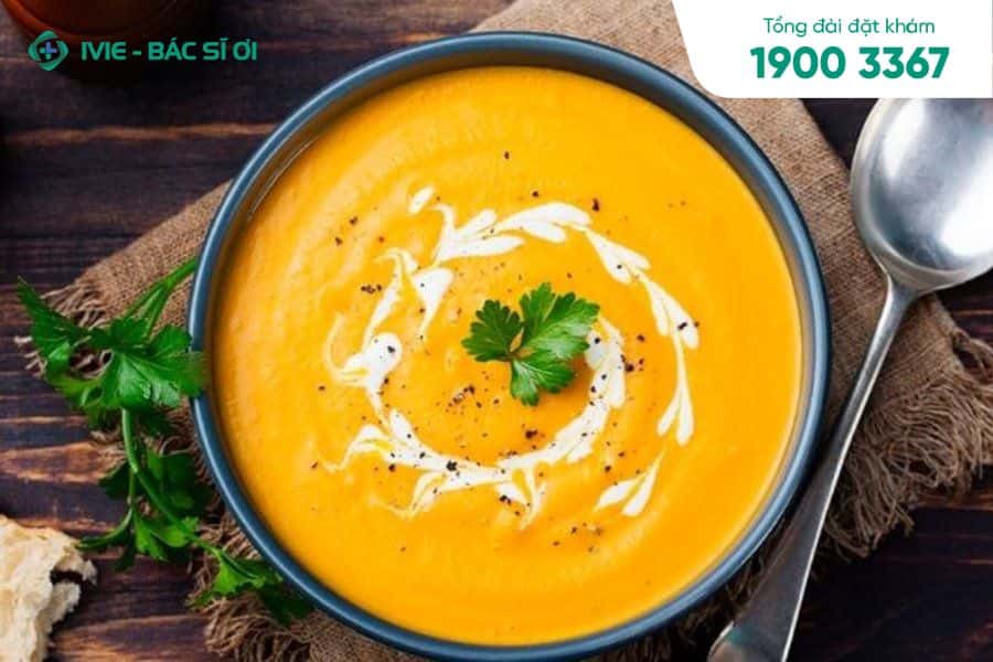 Súp đậu bí đỏ kích thích sự thèm ăn của bé