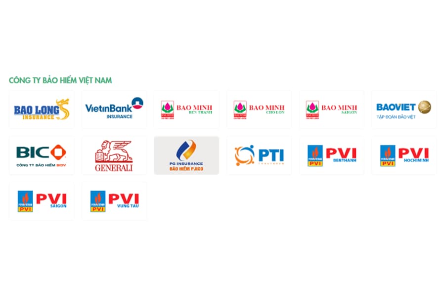 Các đối tác thanh toán trực tiếp tại bảo hiểm bệnh viện FV