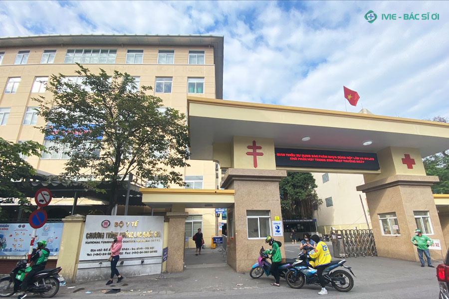 Cổng 2 đường Đội Nhân, Bệnh viện Phổi trung ương Hà Nội