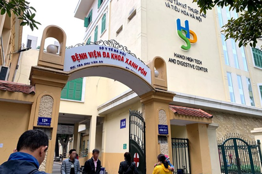 Cổng chính trung tâm kỹ thuật cao & Tiêu hóa bệnh viện Xanh Pôn Hà Nội
