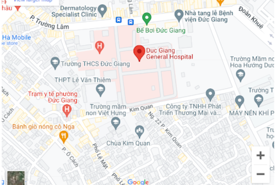 Bản đồ Bệnh viện đa khoa Đức Giang