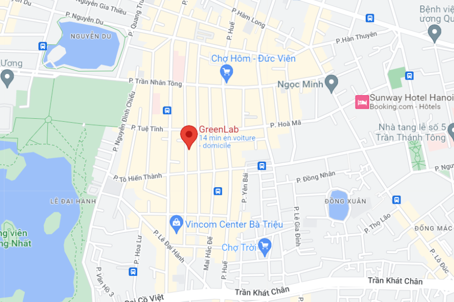 Google map địa chỉ Trung tâm xét nghiệm Greenlab