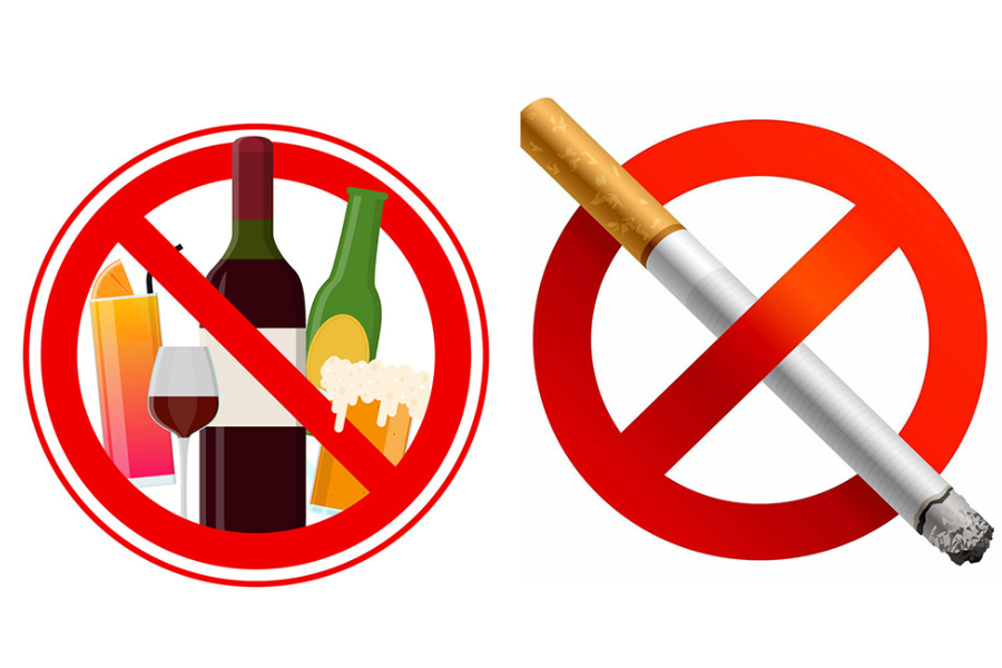 Thực hiện thay đổi thói quen sinh hoạt: không hút thuốc lá, rượu bia,...