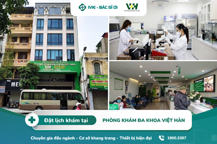 Cơ sở vật chất khang trang tại phòng khám Việt Hàn