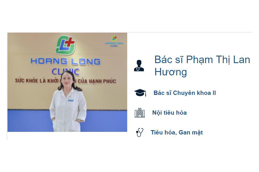 Bác sĩ chuyên khoa II: Phạm Thị Lan Hương
