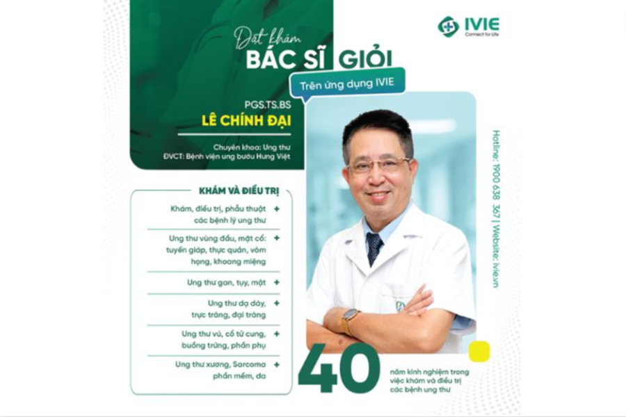 Bác sĩ Lê Chính Đại là chuyên gia đầu ngành khoa Ung bướu