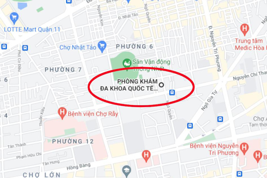 Hình ảnh vị trí Phòng khám Đa khoa Nhân Hậu qua Google map
