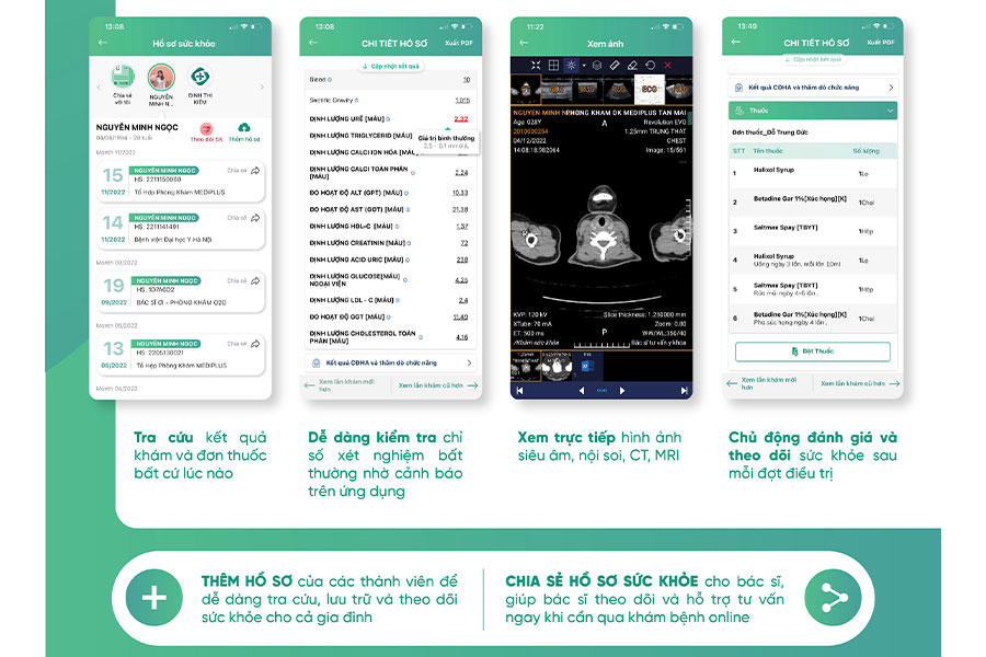Hồ sơ sức khỏe trên ứng dụng khám bệnh online IVIE - Bác sĩ ơi 