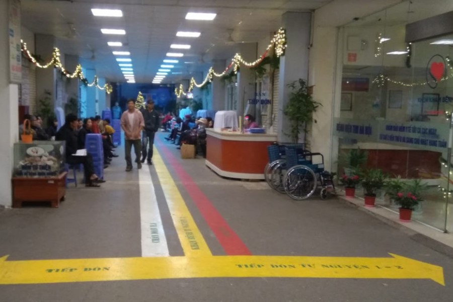 Hình ảnh lối ra vào của Bệnh viện Tim Hà Nội