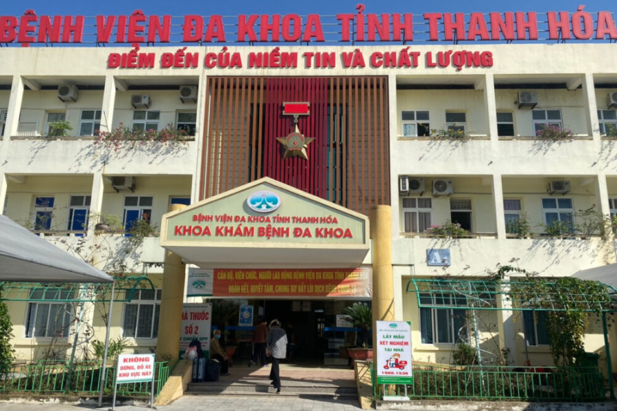 Khuôn viên rộng rãi của Bệnh viện Đa khoa tỉnh Thanh Hóa