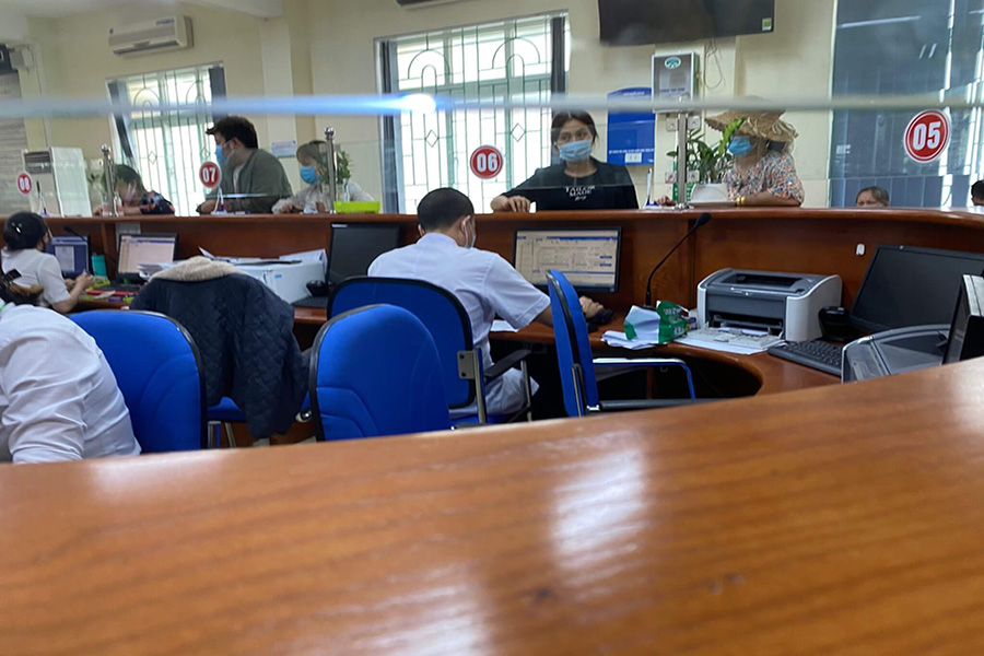 Khu vực Quầy tiếp đón của Bệnh viện đa khoa tỉnh Thanh Hóa