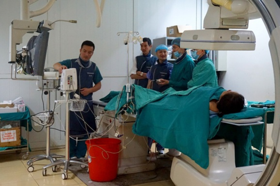 Khoa tim mạch Bệnh viện Đa khoa tỉnh Thanh Hóa được trang bị các thiết bị, máy móc hiện đại