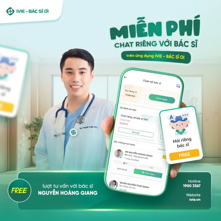 Miễn phí chat riêng với bác sĩ trên ứng dụng IVIE- Bác sĩ ơi