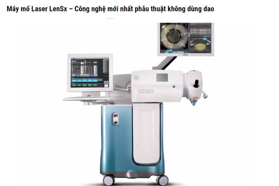 Máy mổ Laser LenSx công nghệ mới nhất tại Bệnh Viện Mắt Kỹ Thuật Cao Hà Nội